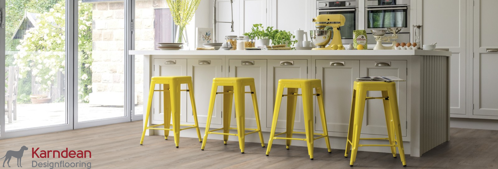 white quartz countertop installed on large kitchen island - Take the guesswork out of flooring